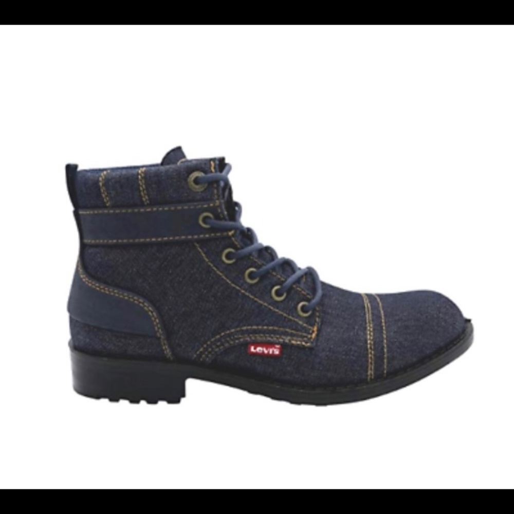 Denim boots
